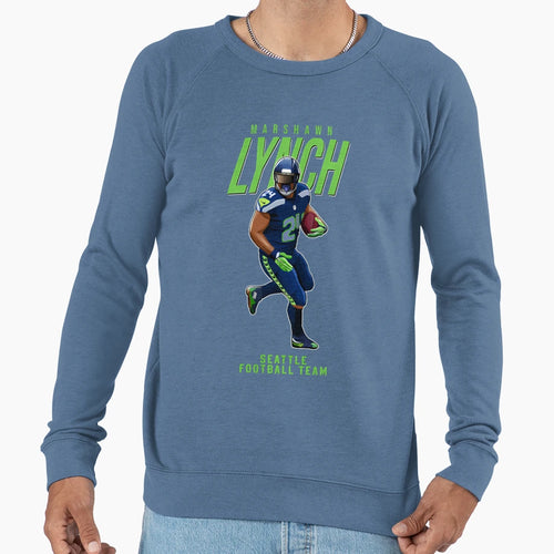 Marshawn Lynch 24 Seattle Sweatshirt - Aesthetic Graphic Men Women - T-Shirt, Sweatshirt, Hoodie