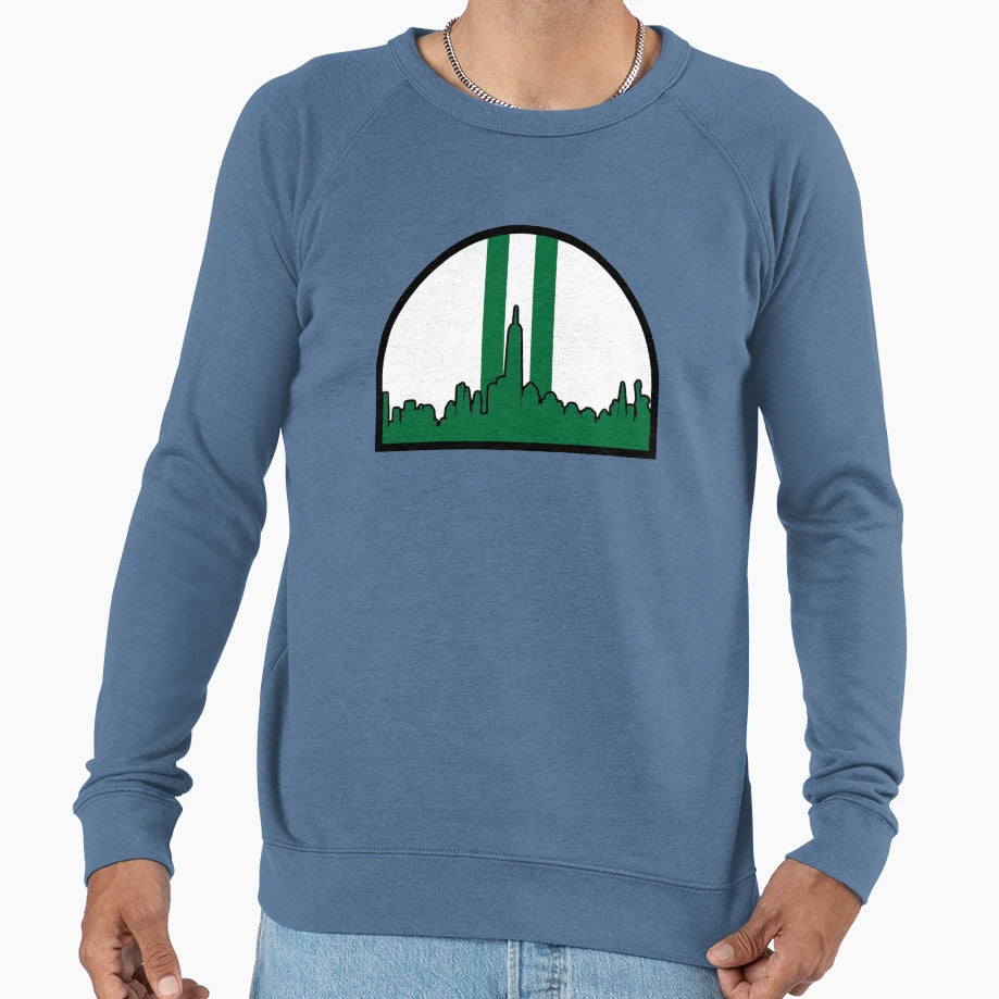 Jets Helmet New York Skyline Sweatshirt - Novelty Apparel Men Women - T-Shirt, Sweatshirt, Hoodie