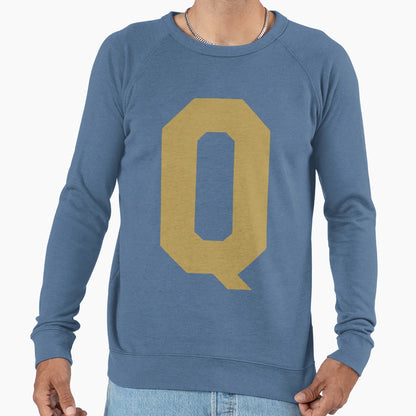 Alphabet Gold Q Sports Letter Q Sweatshirt - Minimalist Print for Adults - T-Shirt, Sweatshirt, Hoodie