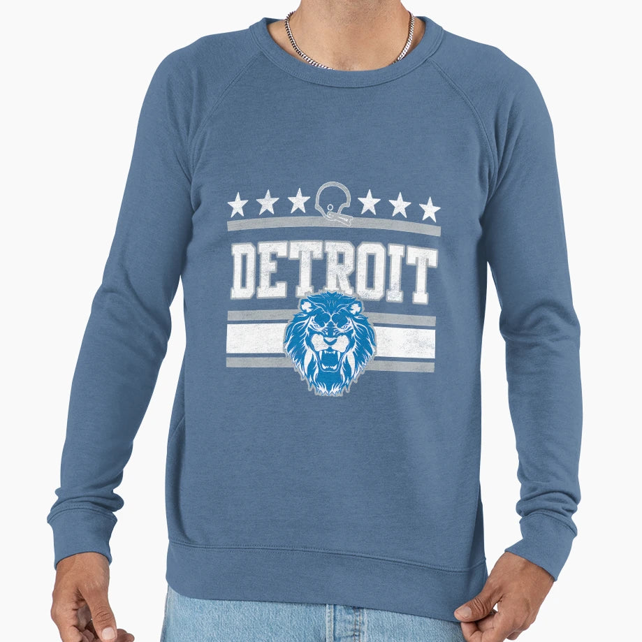 Etroit Football Roaring Lion Pride Sweatshirt - Graphic Print Unisex - T-Shirt, Sweatshirt, Hoodie