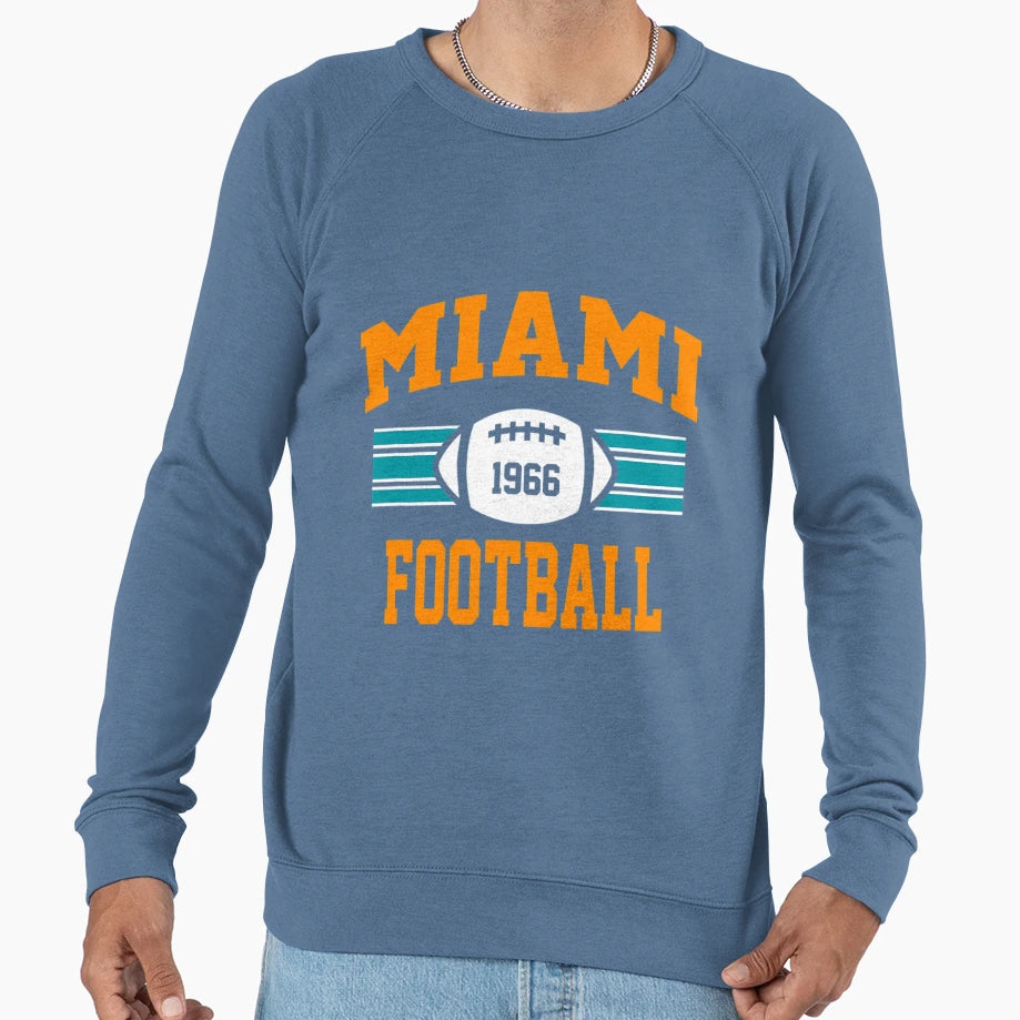 Miami Football Athletic Sweatshirt - Casual Everyday Wear for Adults - T-Shirt, Sweatshirt, Hoodie