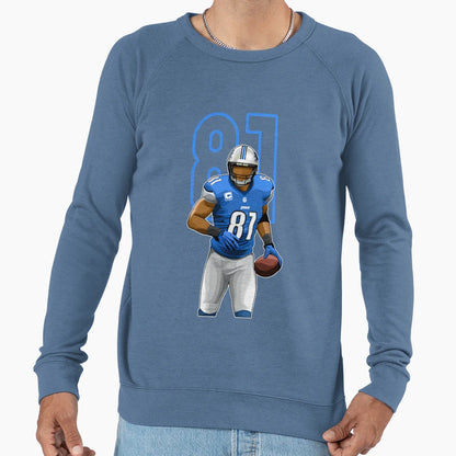 Calvin Johnson Detroit 81 Number Sweatshirt - Custom Art Print Unisex - T-Shirt, Sweatshirt, Hoodie