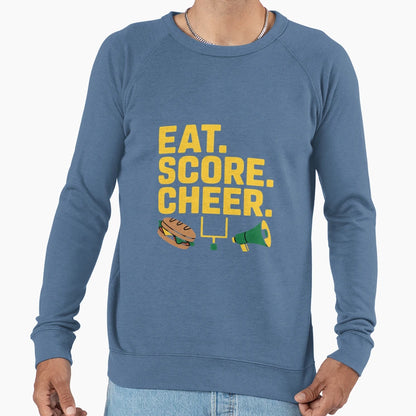 Eat Score Cheer Football Fan Gear Sweatshirt - Unique Graphic for Adults - T-Shirt, Sweatshirt, Hoodie