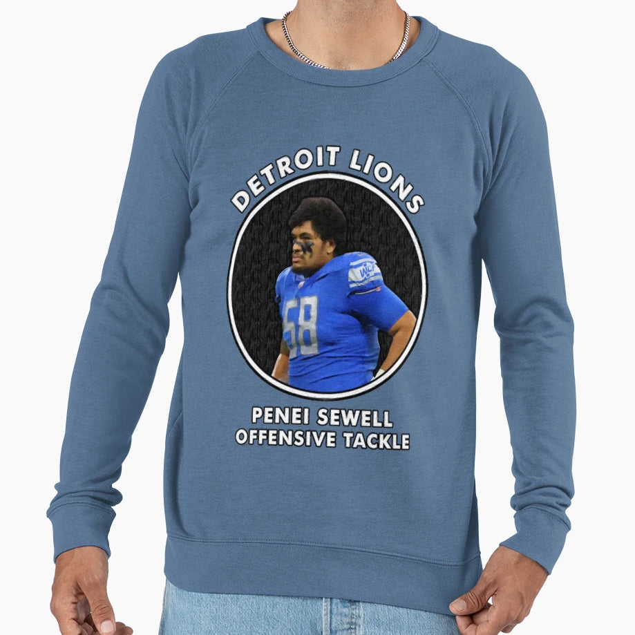Penei Sewell Ot Detroit Lions T-Shirt - Minimalist Print for Adults - T-Shirt, Sweatshirt, Hoodie
