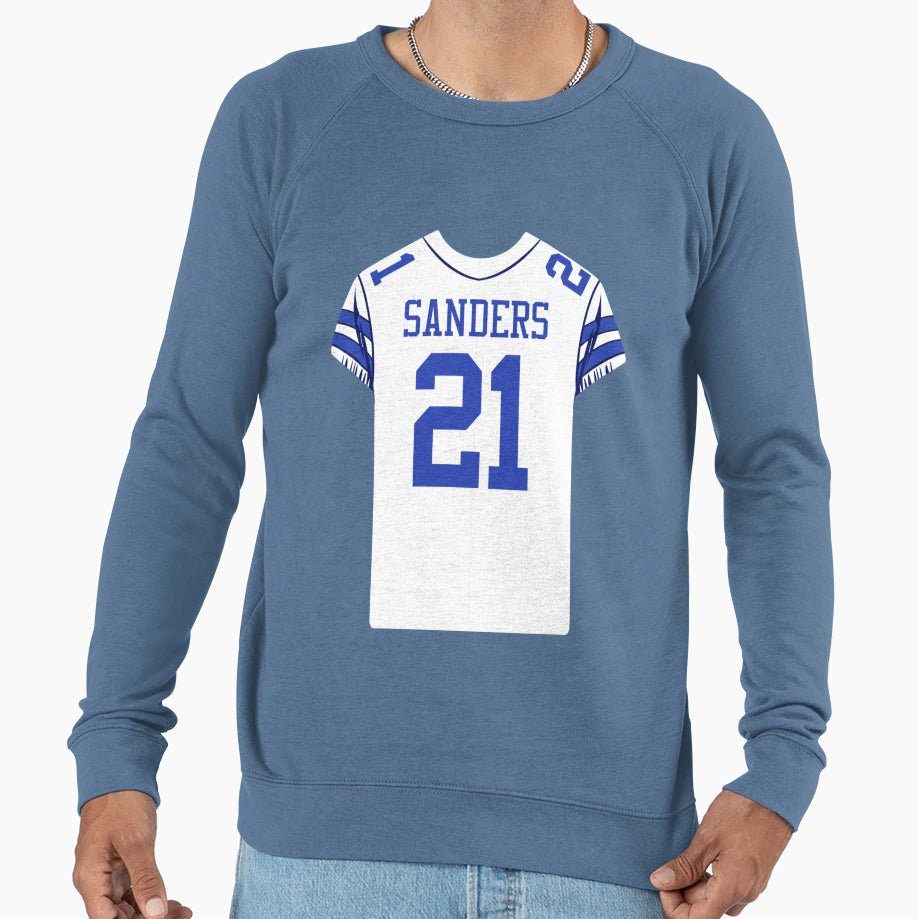 Deion Sanders 21 Jersey Sweatshirt - Streetwear Style for Adults - T-Shirt, Sweatshirt, Hoodie