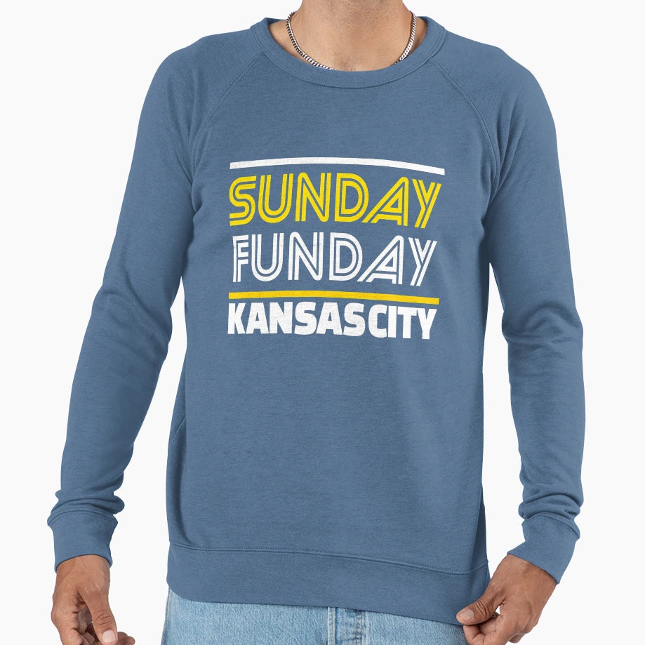 Kc Sunday Funday Kansas City Sunday Sweatshirt - Trendy Graphic Men Women - T-Shirt, Sweatshirt, Hoodie