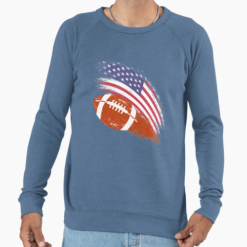 American Football Flag Sports Sweatshirt - Novelty Apparel for Adults - T-Shirt, Sweatshirt, Hoodie