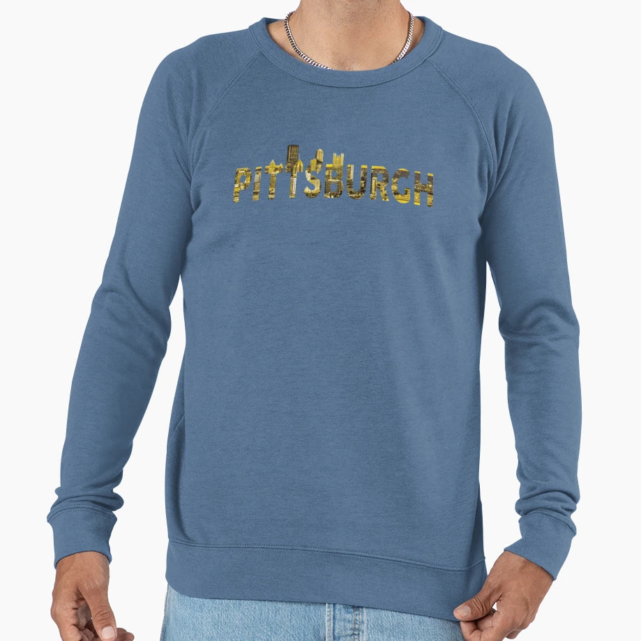 Pittsburgh Skyline Black And Yellow City T-Shirt - Minimalist Print Unisex - T-Shirt, Sweatshirt, Hoodie