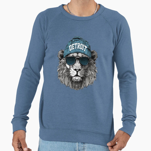 Detroit Football Fan Lion Beanie Sweatshirt - Minimalist Print Unisex - T-Shirt, Sweatshirt, Hoodie