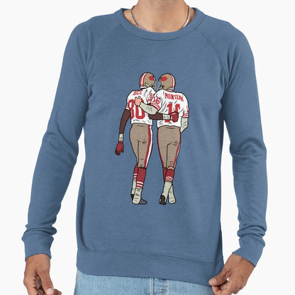 Jerry Rice And Joe Montana Sweatshirt - Minimalist Print Unisex - T-Shirt, Sweatshirt, Hoodie