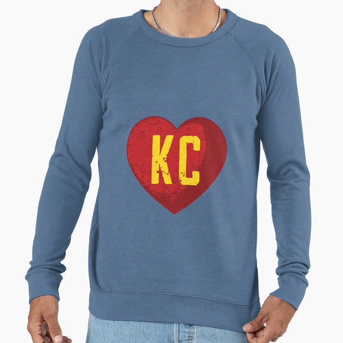 I Love Kansas City Heart Kc Football Sweatshirt - Trendy Graphic Men Women - T-Shirt, Sweatshirt, Hoodie