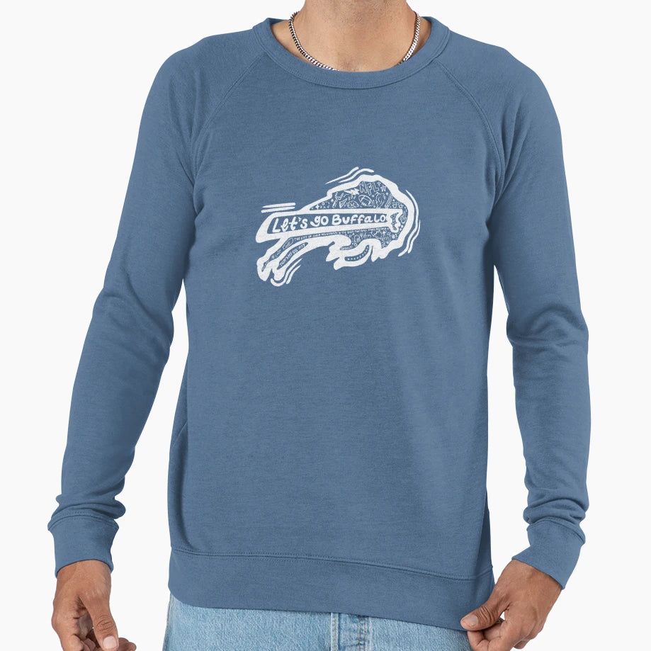 White Buffalo Bills Doodle Sweatshirt - Trendy Graphic for Adults - T-Shirt, Sweatshirt, Hoodie