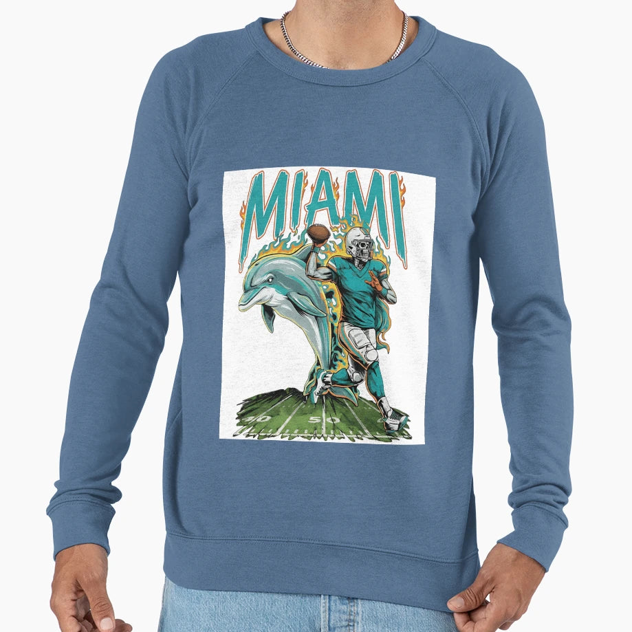 Miami Dolphins Sweatshirt - Aesthetic Graphic Men Women - T-Shirt, Sweatshirt, Hoodie