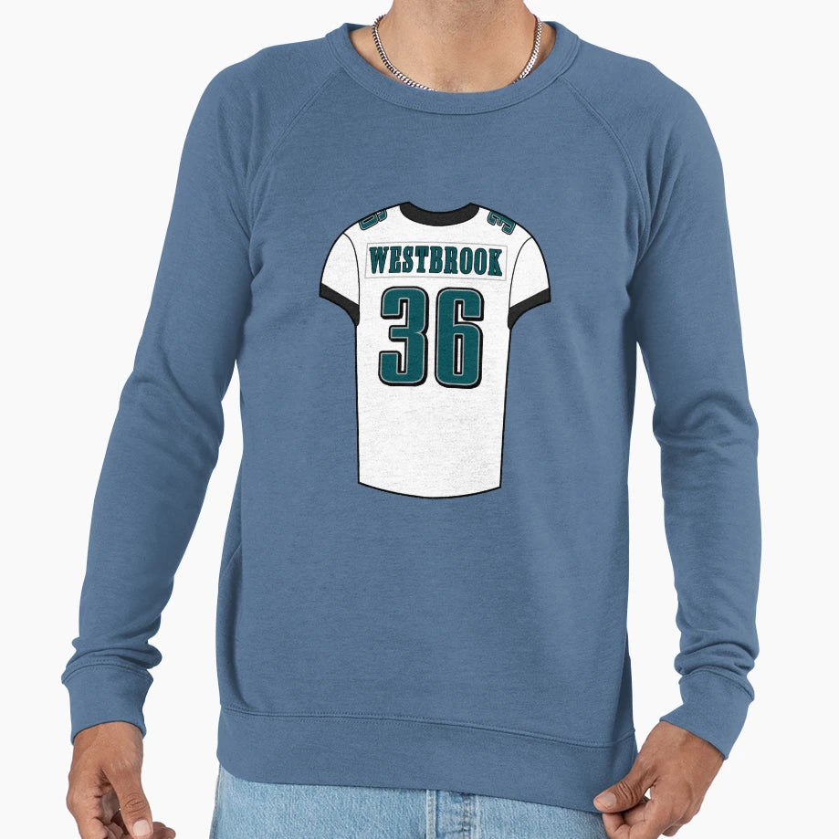 Brian Westbrook Away Jersey Sweatshirt - Minimalist Print for Adults - T-Shirt, Sweatshirt, Hoodie