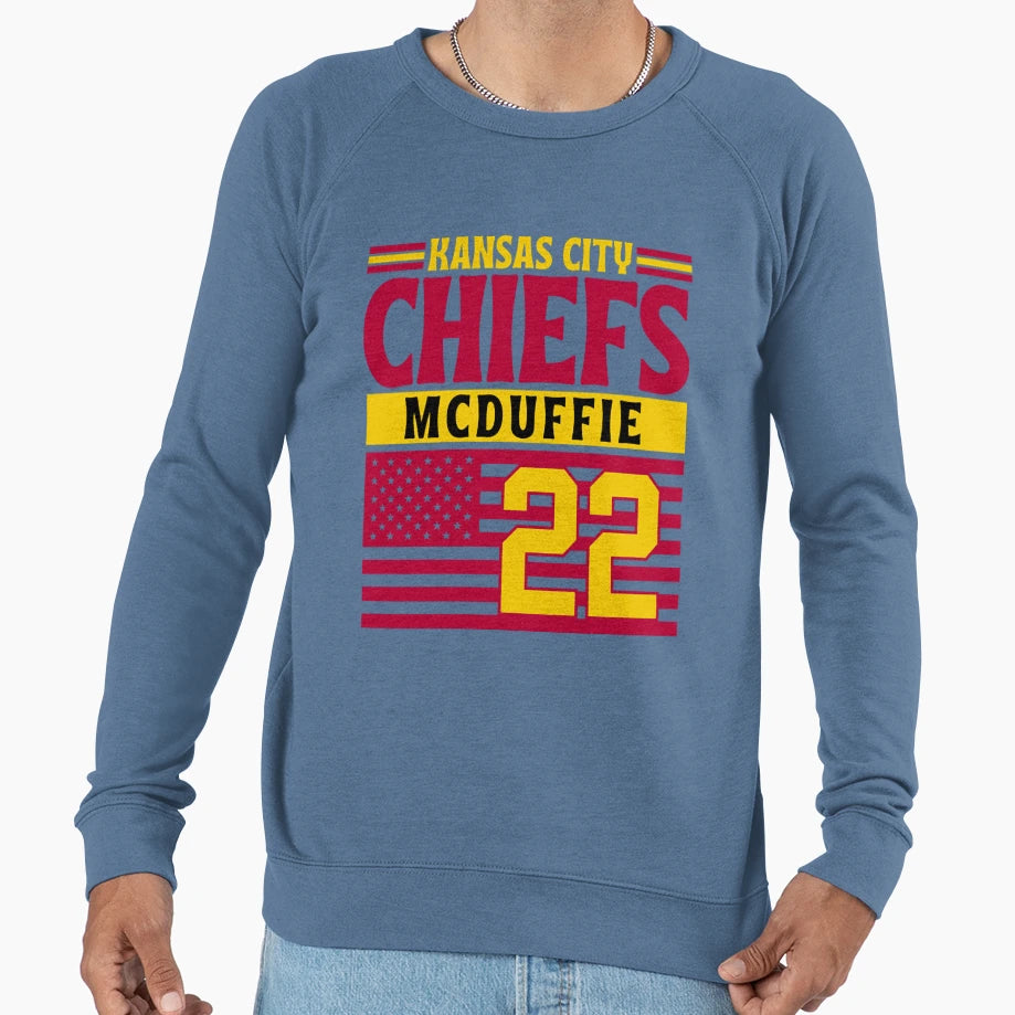 Kansas City Chiefs Mcduffie 22 Sweatshirt - Casual Everyday Wear Unisex - T-Shirt, Sweatshirt, Hoodie
