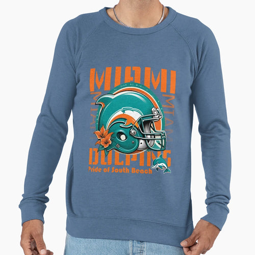 Art Miami Dolphins Sweatshirt - Casual Everyday Wear Unisex - T-Shirt, Sweatshirt, Hoodie