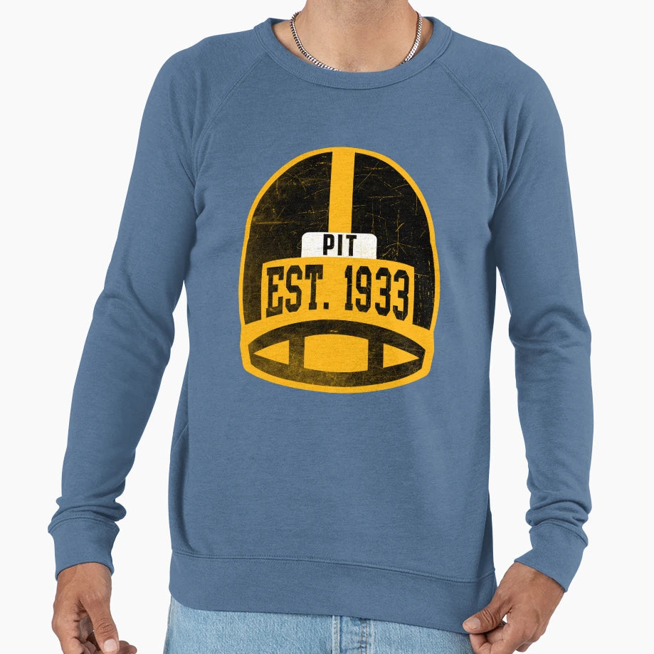 Pittsburgh Throwback Football Sweatshirt - Casual Everyday Wear Unisex - T-Shirt, Sweatshirt, Hoodie