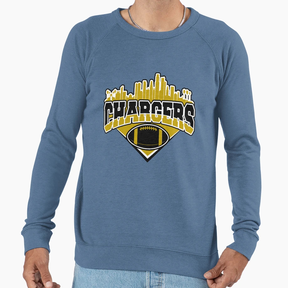 Chargers Football Skyline Football Sweatshirt - Minimalist Print Unisex - T-Shirt, Sweatshirt, Hoodie