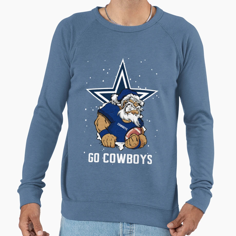 Santa Dallas Football Sweatshirt - Unique Graphic Unisex - T-Shirt, Sweatshirt, Hoodie