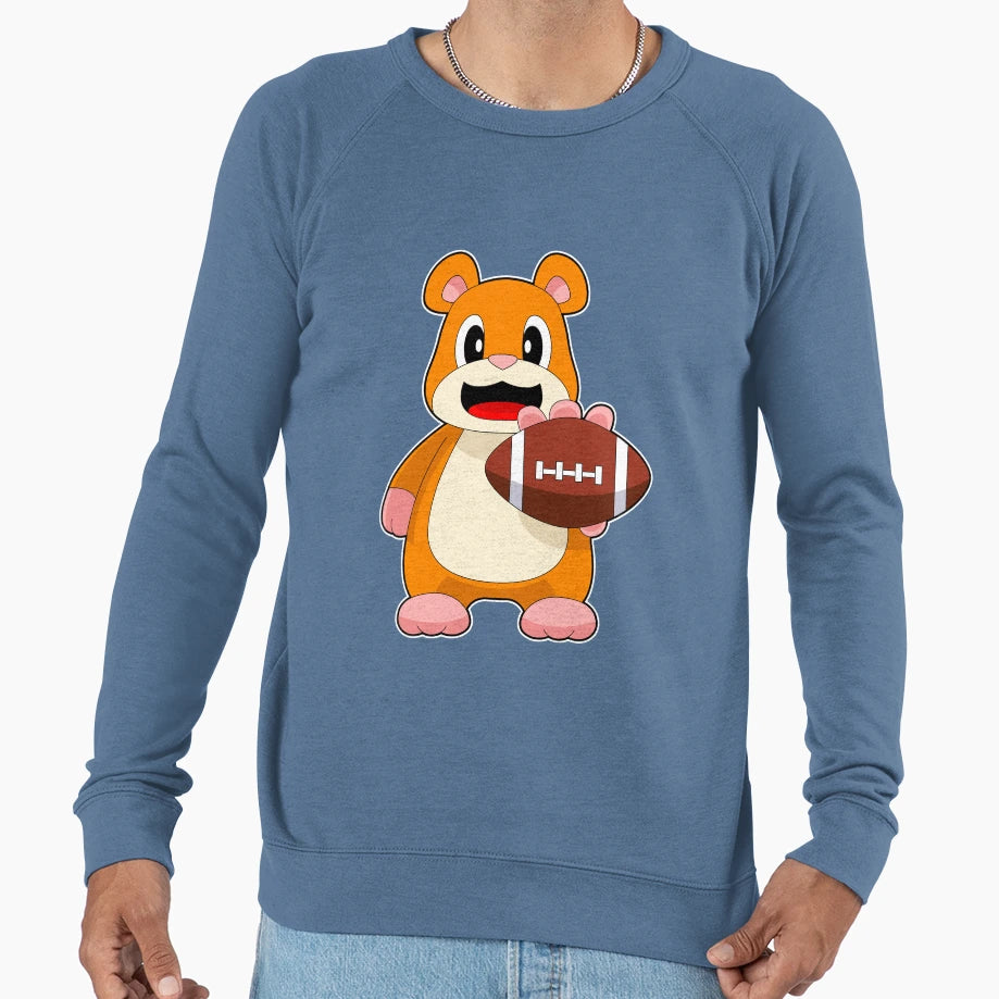 Hamster American Football Sports Sweatshirt - Streetwear Style for Adults - T-Shirt, Sweatshirt, Hoodie