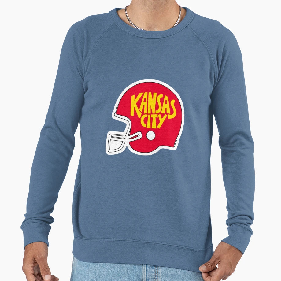 Kansas City Red Football Helmet Sweatshirt - Fun Novelty Design Men Women - T-Shirt, Sweatshirt, Hoodie
