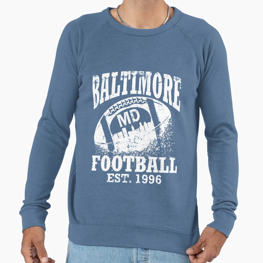 Baltimore Football Sweatshirt - Custom Art Print for Adults - T-Shirt, Sweatshirt, Hoodie