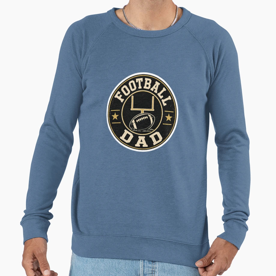 Football Dad Badge Sweatshirt - Fun Novelty Design for Adults - T-Shirt, Sweatshirt, Hoodie