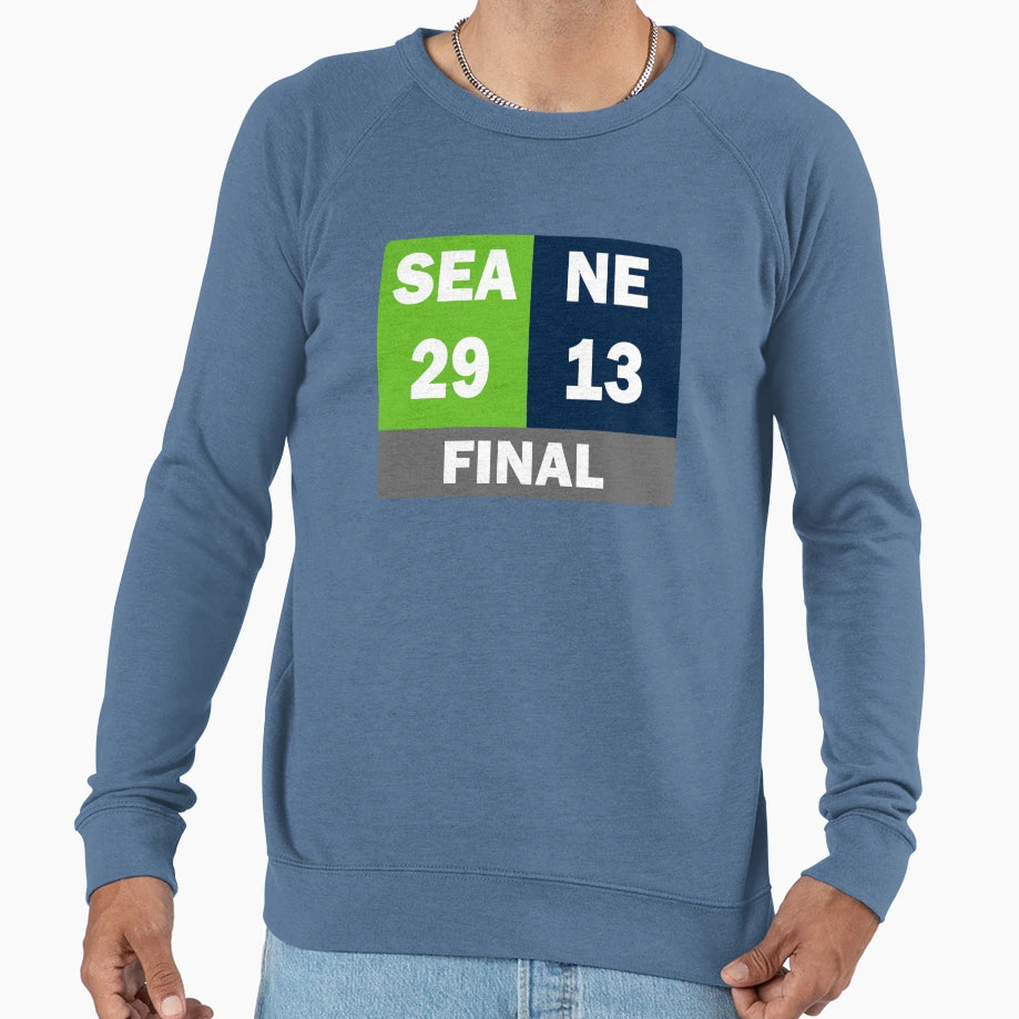 Super Bowl 2026 Final Score Sweatshirt - Novelty Apparel Men Women - T-Shirt, Sweatshirt, Hoodie