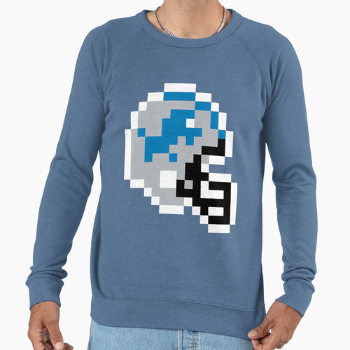 Detroit Lions 8 Bit Football Helmet Sweatshirt - Minimalist Print Unisex - T-Shirt, Sweatshirt, Hoodie