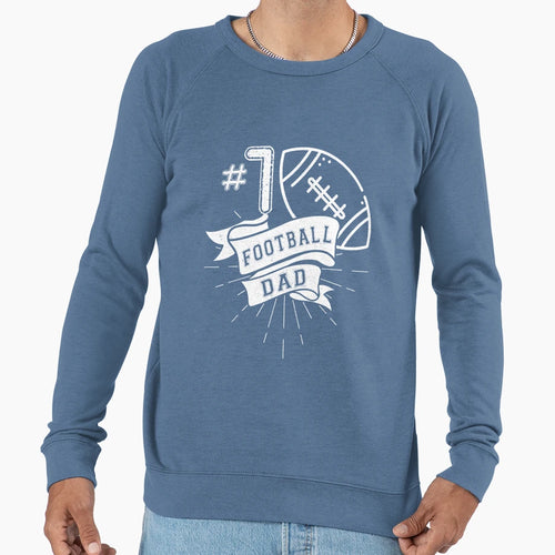 Mens 1 Football Dad Tees From Son Sweatshirt - Unique Graphic Men Women - T-Shirt, Sweatshirt, Hoodie