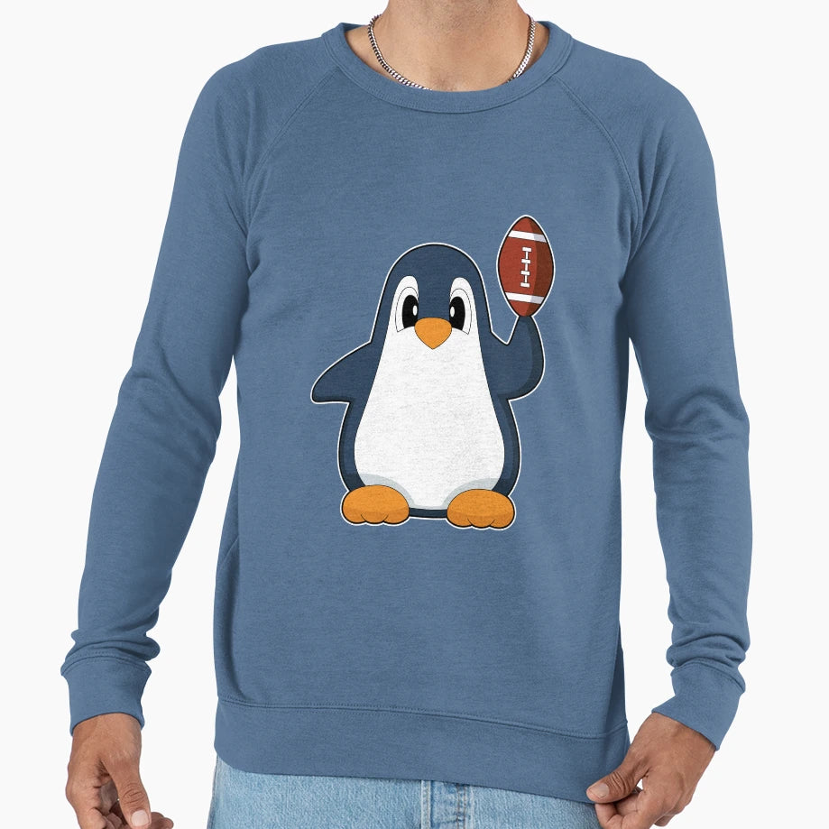 Penguin American Football Sports Sweatshirt - Fun Novelty Design Men Women - T-Shirt, Sweatshirt, Hoodie