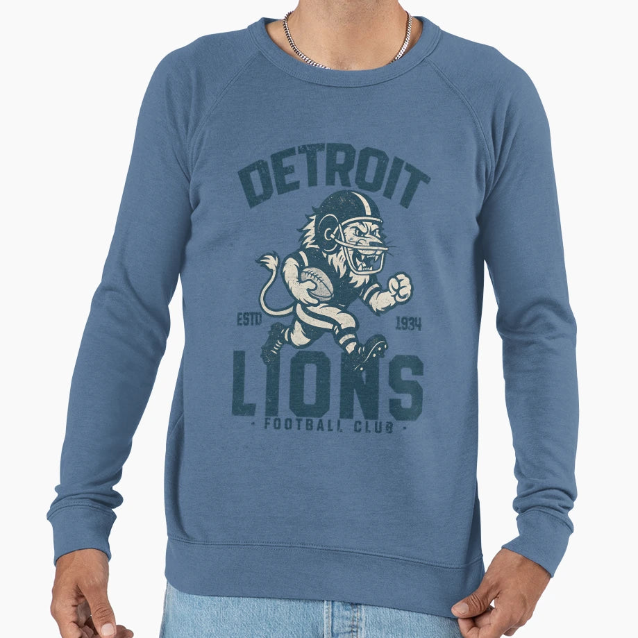 Rusticity Det Roit Lions Sweatshirt - Casual Everyday Wear Unisex - T-Shirt, Sweatshirt, Hoodie
