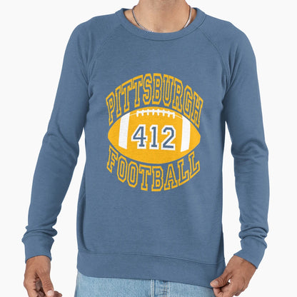Pittsburgh Football 412 Shirts White S T-Shirt - Custom Art Print Unisex - T-Shirt, Sweatshirt, Hoodie