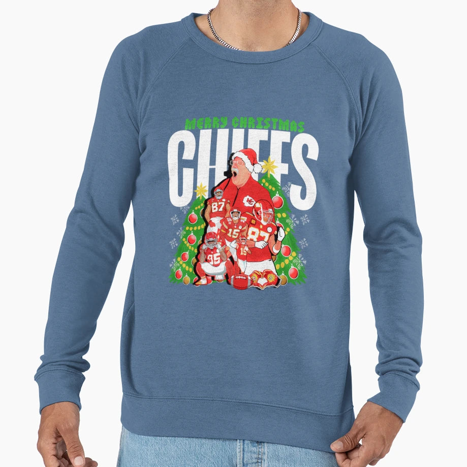 Kansas City Chiefs Merry Chiefs 2025 Sweatshirt - Streetwear Style Unisex - T-Shirt, Sweatshirt, Hoodie