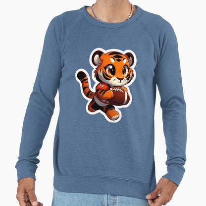 Animated Orange Tigress Footballer Sweatshirt - Fun Novelty Design Unisex - T-Shirt, Sweatshirt, Hoodie