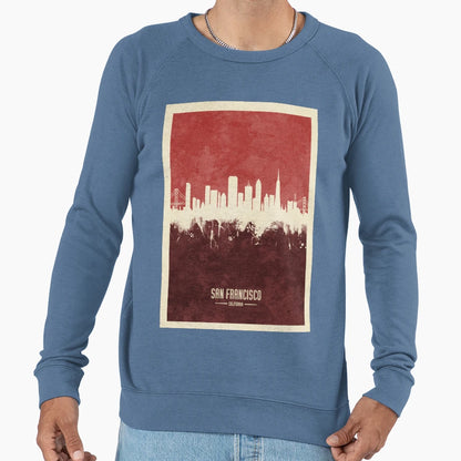 San Francisco California Skyline Sweatshirt - Novelty Apparel for Adults - T-Shirt, Sweatshirt, Hoodie