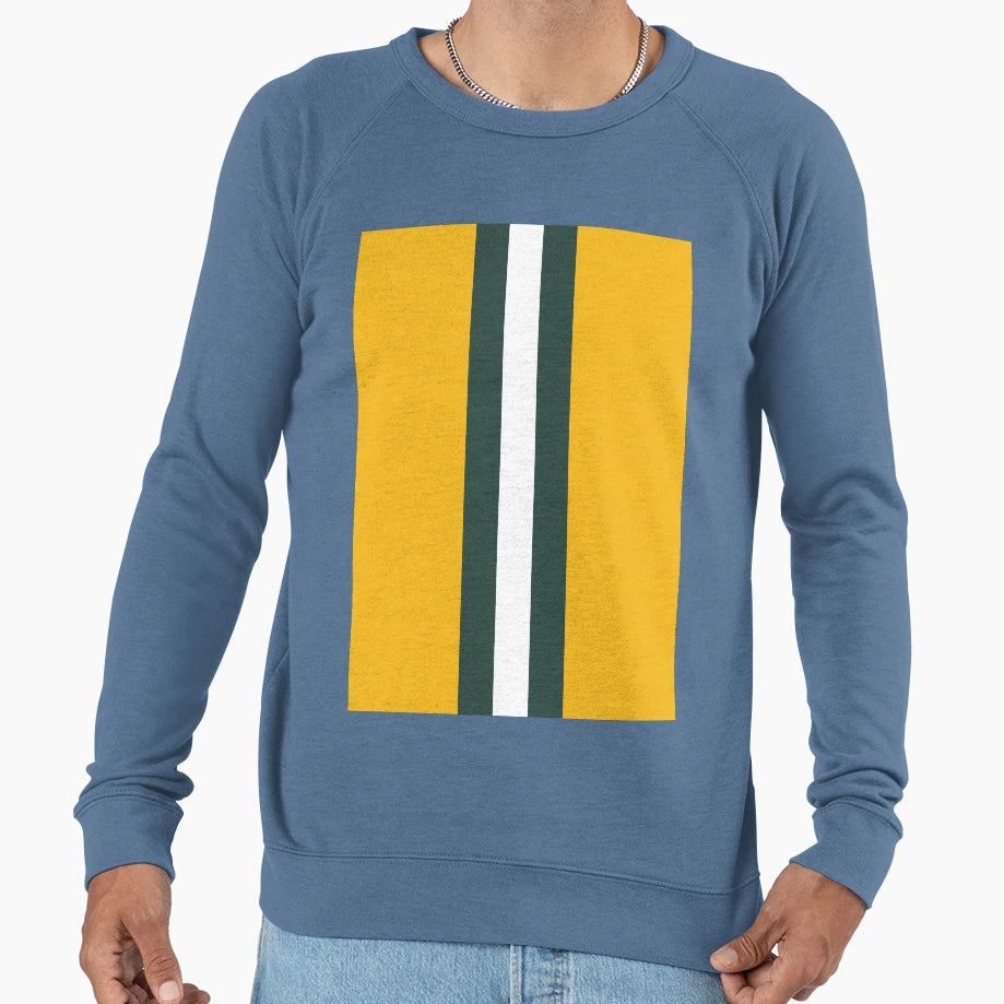 American Football Stripes Green Sweatshirt - Aesthetic Graphic Men Women - T-Shirt, Sweatshirt, Hoodie