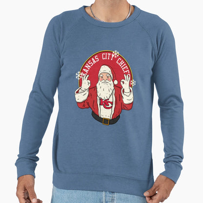 Santa Claus Loves Kansas City Sweatshirt - Novelty Apparel for Adults - T-Shirt, Sweatshirt, Hoodie