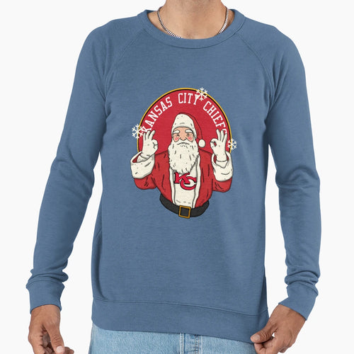 Santa Claus Loves Kansas City Sweatshirt - Novelty Apparel for Adults - T-Shirt, Sweatshirt, Hoodie