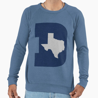 D Texas Blue Silver Sweatshirt - Trendy Graphic Men Women - T-Shirt, Sweatshirt, Hoodie