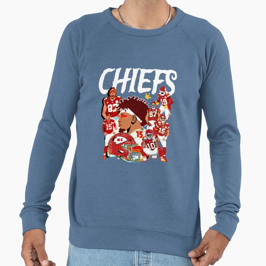 Kansas City Chiefs Red Sweatshirt - Casual Everyday Wear for Adults - T-Shirt, Sweatshirt, Hoodie