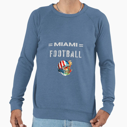 Miami Football Usa Flag Helmet Sweatshirt - Trendy Graphic for Adults - T-Shirt, Sweatshirt, Hoodie