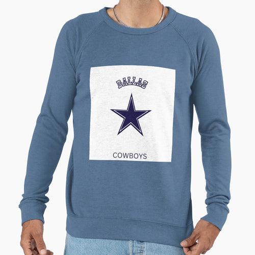 White Dallas Cowboys Sweatshirt - Minimalist Print Men Women - T-Shirt, Sweatshirt, Hoodie