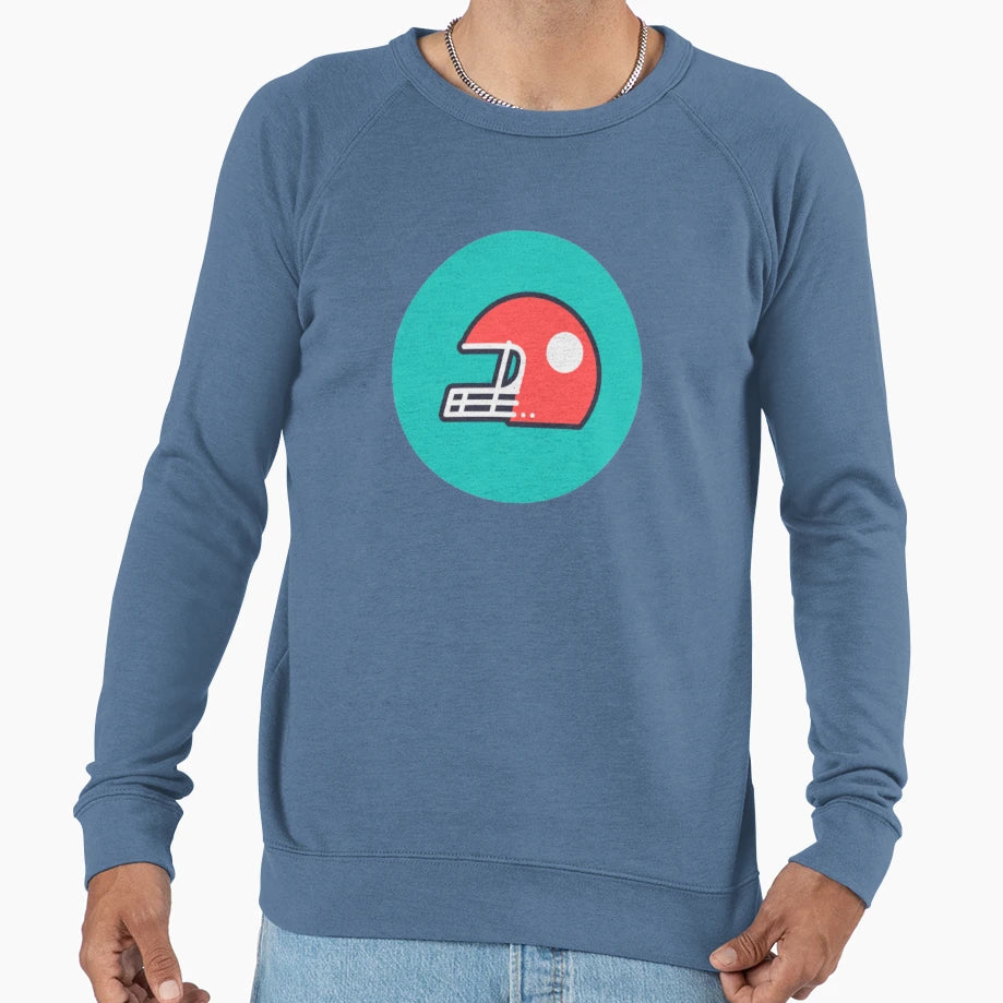 American Football Helmet Sweatshirt - Minimalist Print for Adults - T-Shirt, Sweatshirt, Hoodie