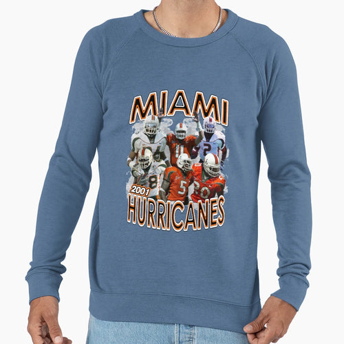 2001 Miami Championship Team White Sweatshirt - Graphic Print for Adults - T-Shirt, Sweatshirt, Hoodie