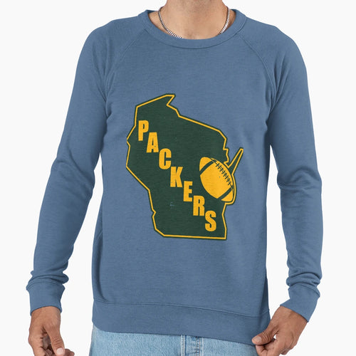 Green Bay Packers State Outline Sweatshirt - Streetwear Style for Adults - T-Shirt, Sweatshirt, Hoodie