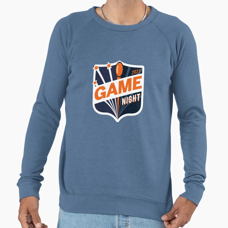 Game Night 2021 Shield Badge Sports Sweatshirt - Graphic Print Unisex - T-Shirt, Sweatshirt, Hoodie
