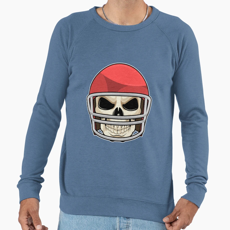 Skull Football Helmet Sweatshirt - Streetwear Style for Adults - T-Shirt, Sweatshirt, Hoodie