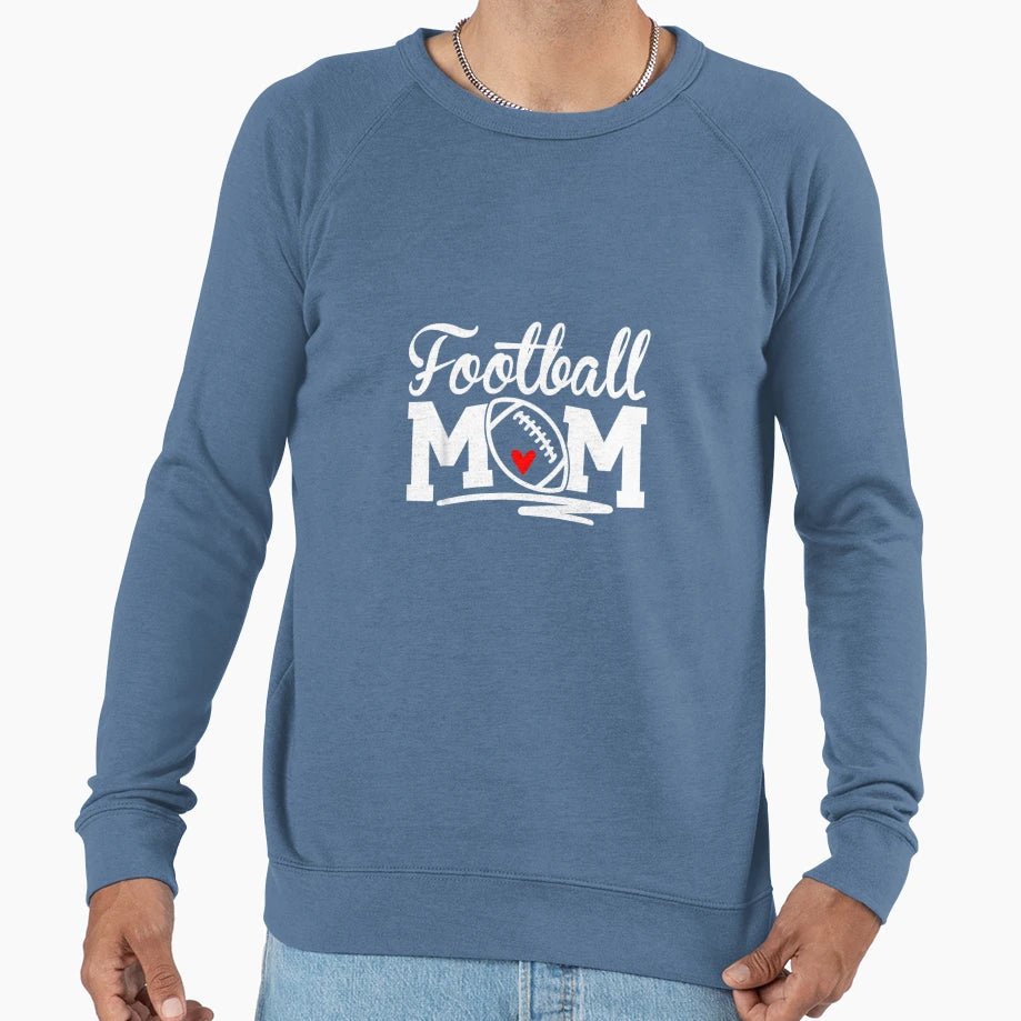 Proud Football Mom Supportive Sweatshirt - Fun Novelty Design for Adults - T-Shirt, Sweatshirt, Hoodie