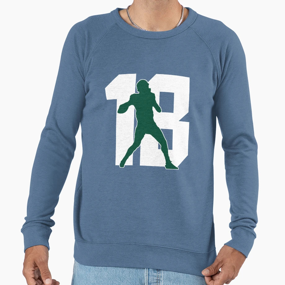 Michigan State No 18 Sweatshirt - Minimalist Print Unisex - T-Shirt, Sweatshirt, Hoodie